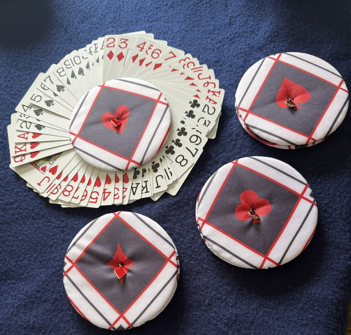 Playing Card Holders - Suits - Set of 4