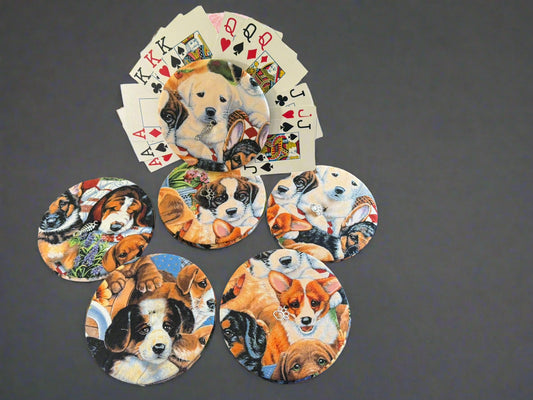 Playing Cards Holders - Dogs - Set of 6