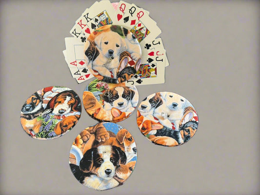 Playing Card Holders - Dogs - Set of 5