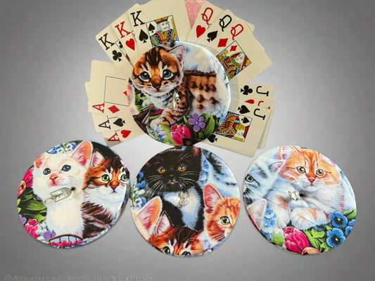 Playing Card Holders - Cats - Set of 4