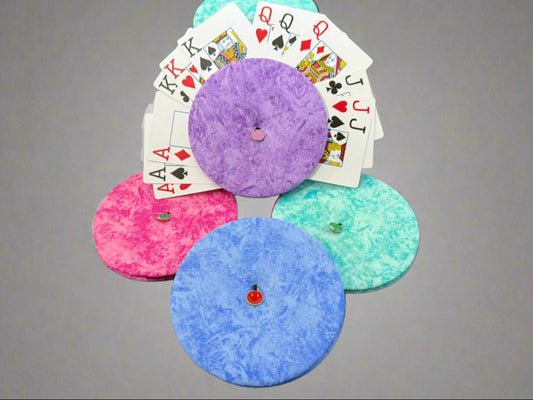 Multi-colored Playing Cards Holders with smiley face charms - Set of 5 (Copy)