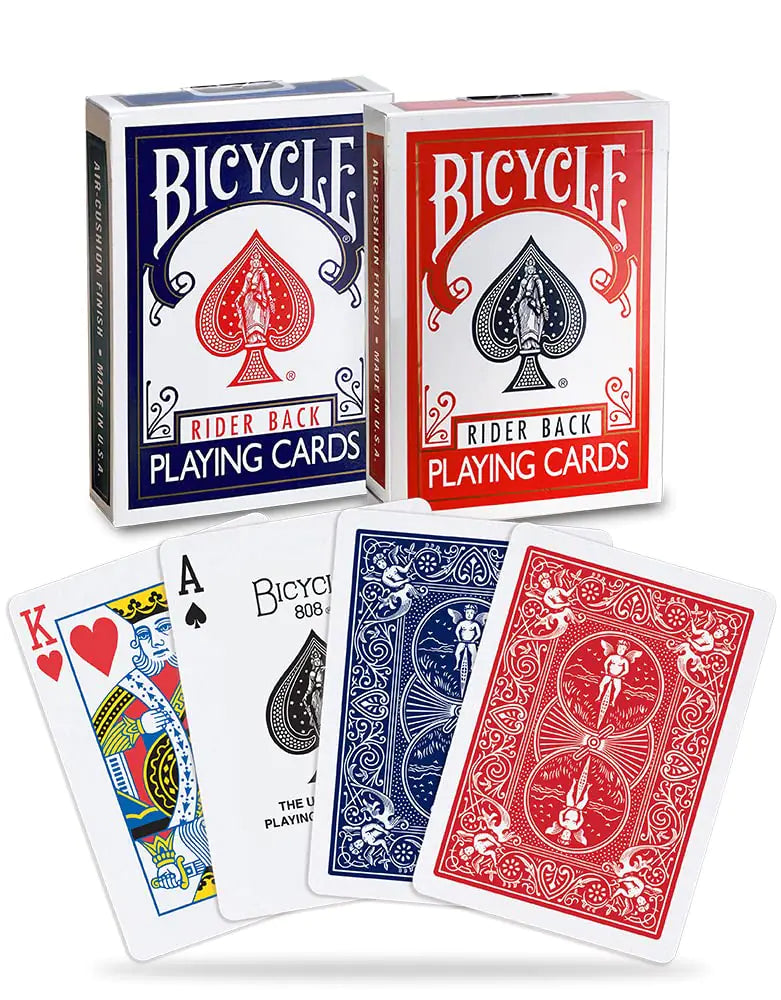 Bicycle Standard Rider Back Playing Cards 2 Decks of Playing Cards Red and Blue
