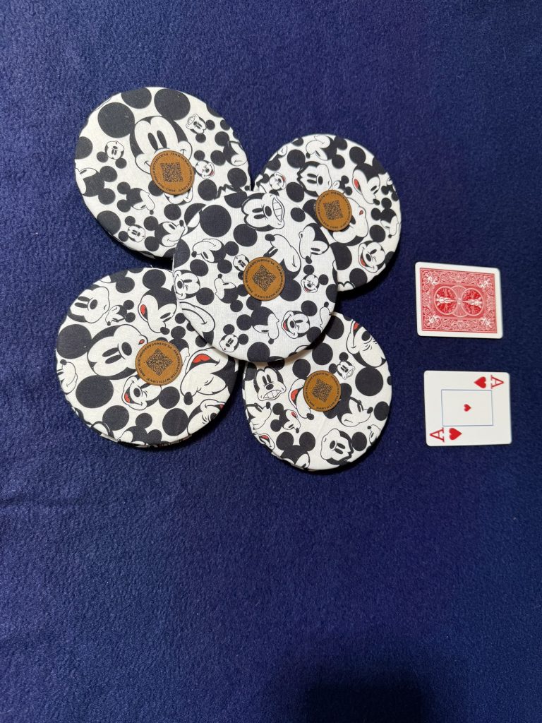 Mickey Mouse playing cards holder set of 5